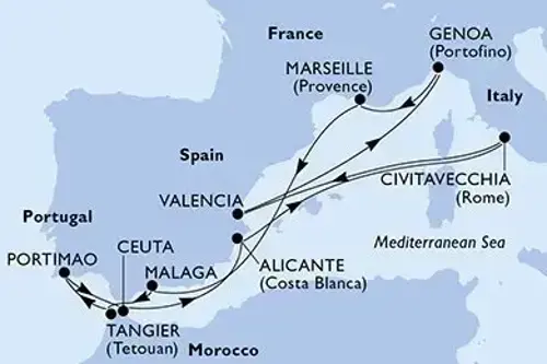 Cruise itinerary