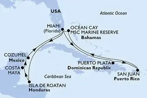 Cruise itinerary