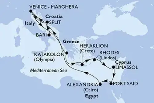 Cruise itinerary