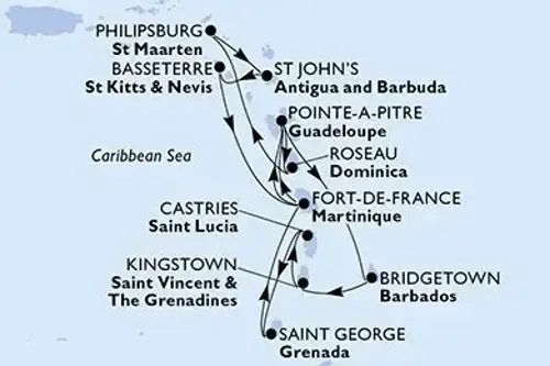 Cruise itinerary