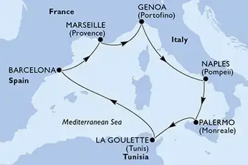 Cruise itinerary