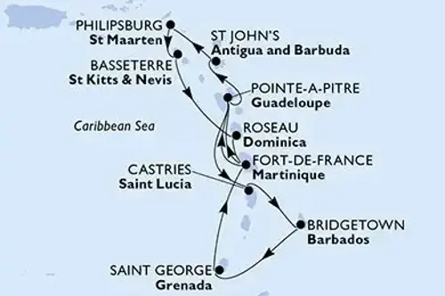 Cruise itinerary