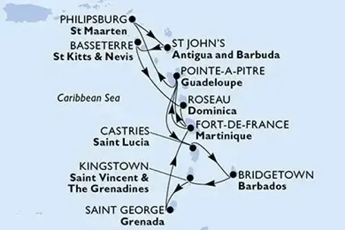 Cruise itinerary