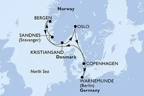 Cruise itinerary