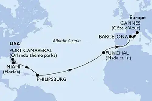 Cruise itinerary