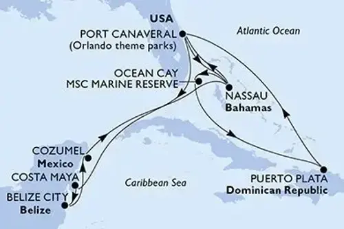 Cruise itinerary