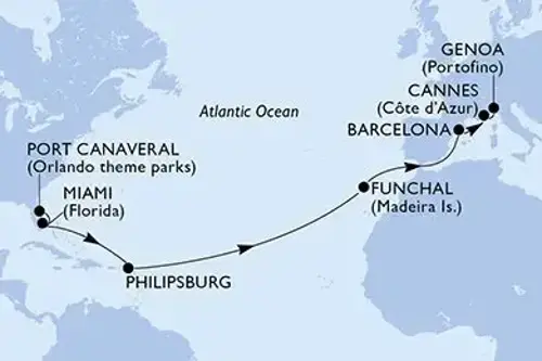 Cruise itinerary