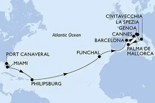 Cruise itinerary