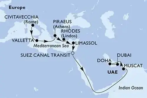 Cruise itinerary