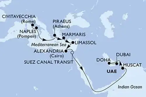 Cruise itinerary