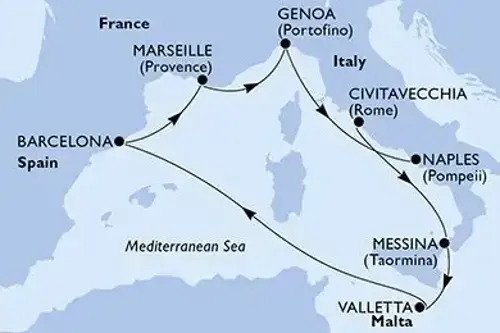Cruise itinerary