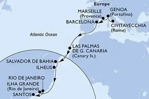 Cruise itinerary