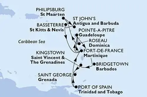 Cruise itinerary