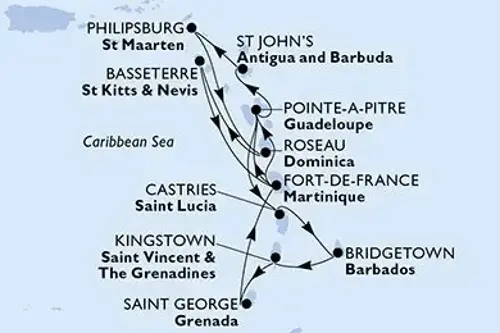 Cruise itinerary