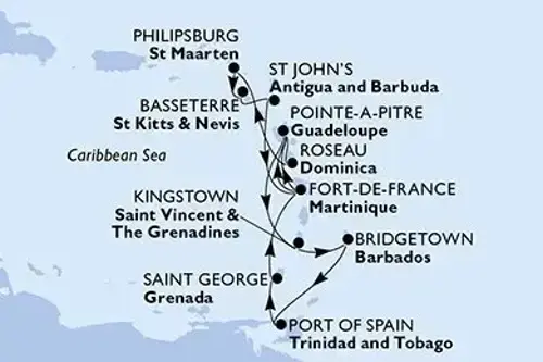 Cruise itinerary