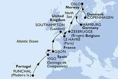 Cruise itinerary