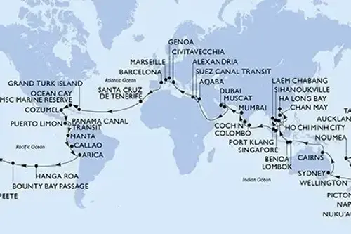 Маршрут круиза