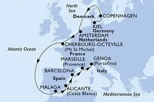 Маршрут круиза