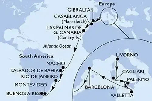 Маршрут круиза