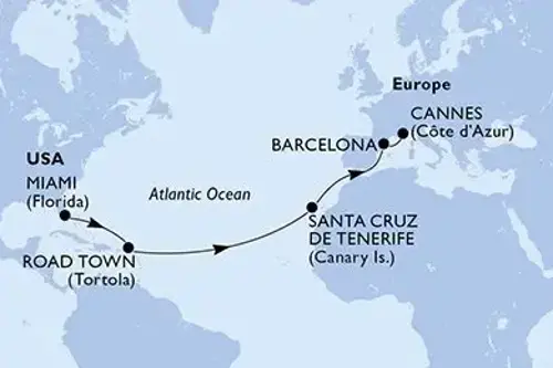 Cruise itinerary