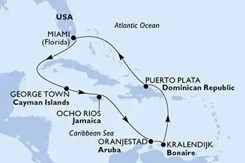 Cruise itinerary