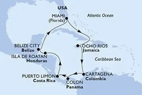 Cruise itinerary