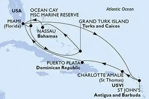Cruise itinerary
