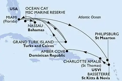 Cruise itinerary