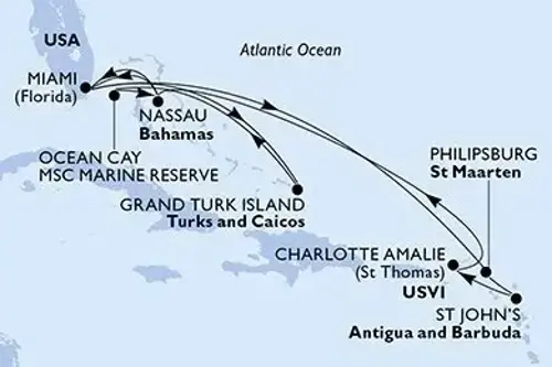 Cruise itinerary
