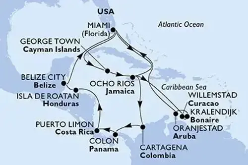 Cruise itinerary