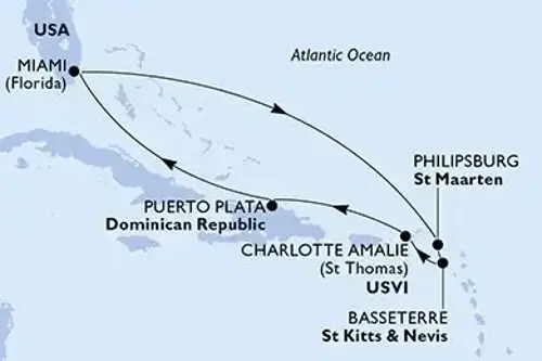 Cruise itinerary