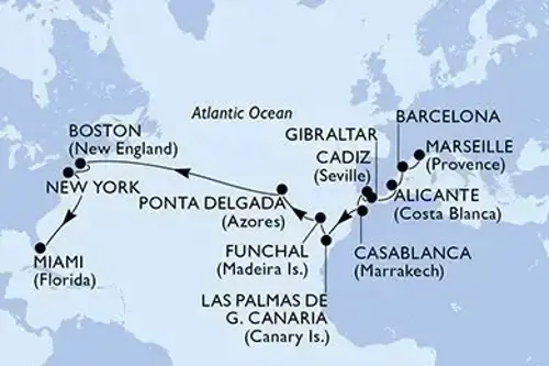 Cruise itinerary