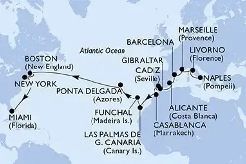 Cruise itinerary