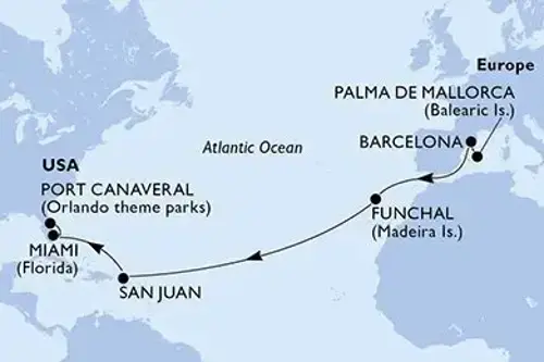 Cruise itinerary