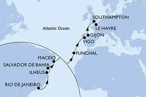 Cruise itinerary