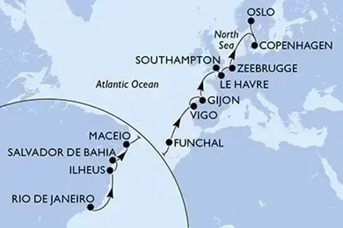 Cruise itinerary