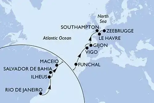 Cruise itinerary