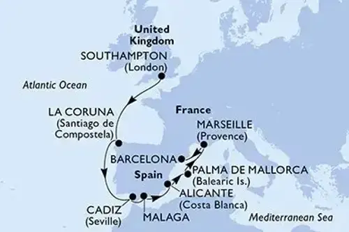 Маршрут круиза