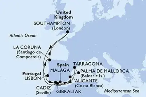 Маршрут круиза