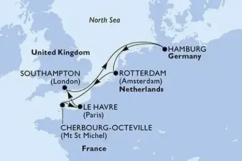 Cruise itinerary