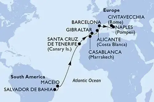Cruise itinerary