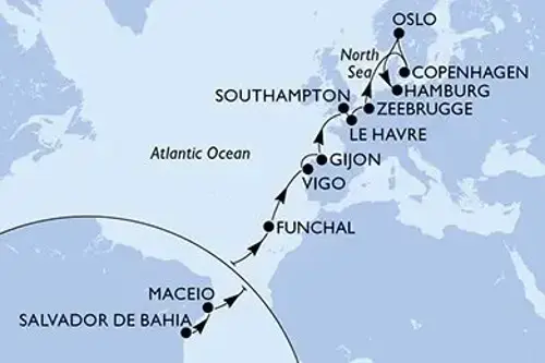 Cruise itinerary