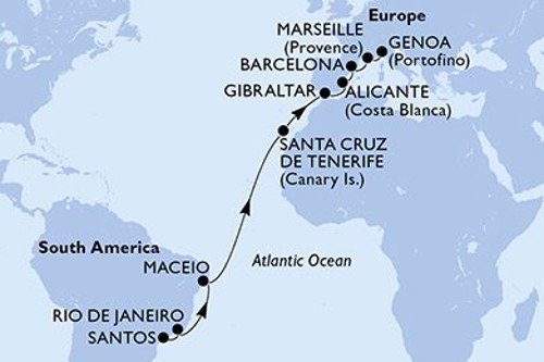 Маршрут круиза