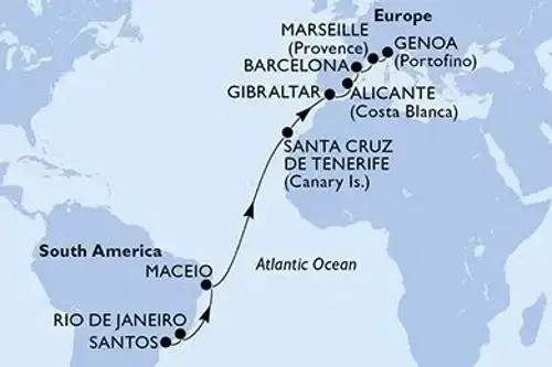 Маршрут круиза