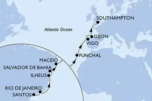 Cruise itinerary
