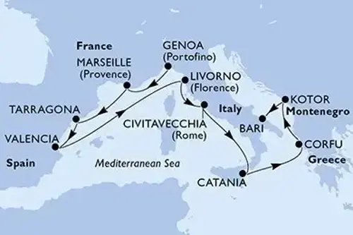 Cruise itinerary