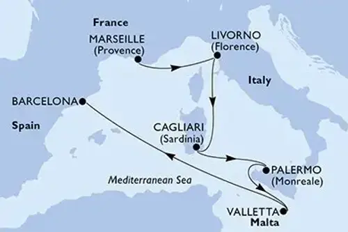 Маршрут круиза