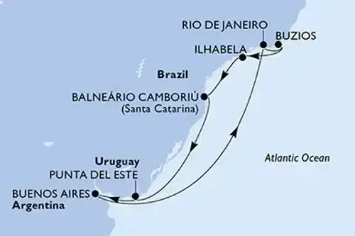 Cruise itinerary