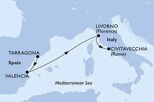 Cruise itinerary