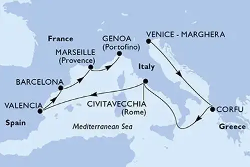 Cruise itinerary